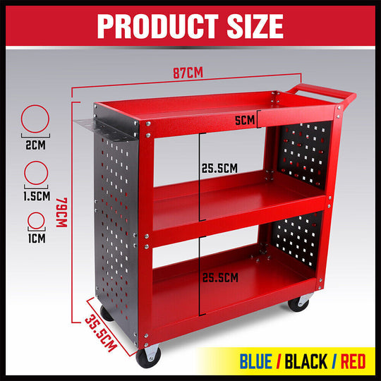 DSZ Product, feed-cond-new, feed-sl-DSZ Freight Payable, newRed 3 - Tier Tool Cart Storage Trolley Toolbox Workshop Garage Organiser 150Kg Red - Premium Furniture > Dining > Kitchen & Dining Trolleys from Sedy ! Shop Online Buy Now at S & D's Value Store Family Business Best Customer ServiceDSZ Product, feed-cond-new, feed-sl-DSZ Freight Payable, new