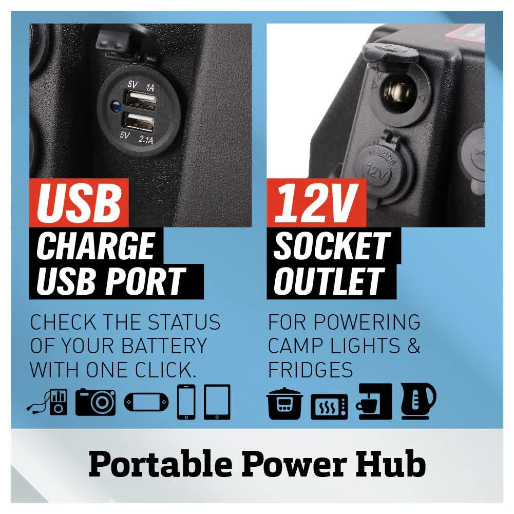 DSZ Product, feed-cond-new, feed-sl-DSZ Freight Payable, new12V 100Ah Deep Cycle Battery Box Portable Power Storage Marine Solar Usb Camping - Premium Outdoor Recreation > Camping > Batteries & Generators from Horusdy ! Shop Online Buy Now at S & D's Value Store Family Business Best Customer ServiceDSZ Product, feed-cond-new, feed-sl-DSZ Freight Payable, new