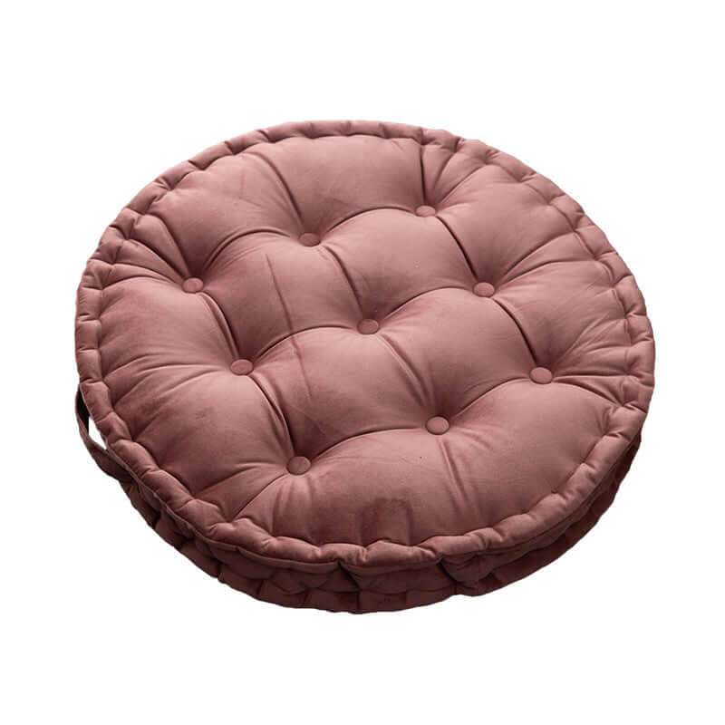 Luxury round pouf tatami cushion mat, soft and stylish, perfect for meditation and home decor.