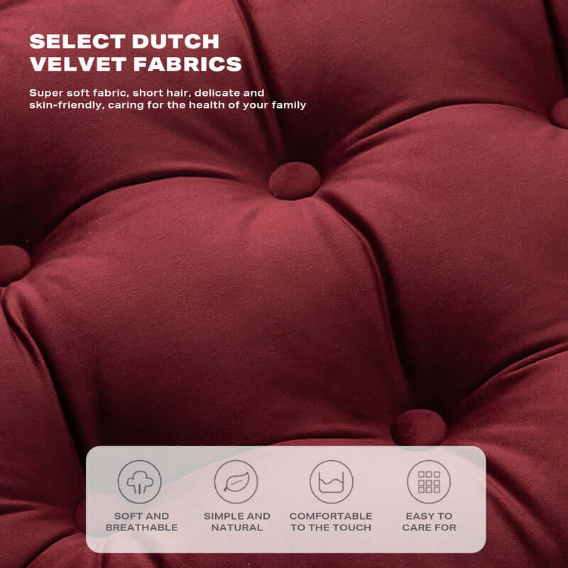 Luxury round pouf cushion made from soft Dutch velvet, featuring breathable, skin-friendly fabric for comfort and care.