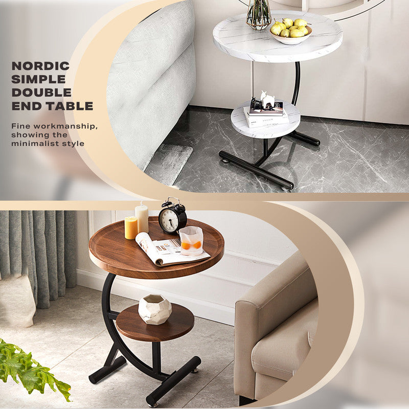 DSZ Product, feed-cond-new, feed-sl-DSZ Freight Payable, new2 Tier End Table Sofa Side End Table Round Nightstand With Sturdy Metal Frame - Premium Furniture > Outdoor > Outdoor Chairs from Ehc ! Shop Online Buy Now at S & D's Value Store Family Business Best Customer ServiceDSZ Product, feed-cond-new, feed-sl-DSZ Freight Payable, new