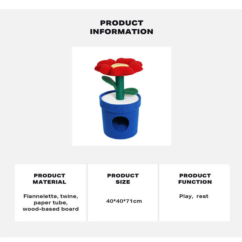 DSZ Product, feed-cond-new, feed-sl-DSZ Freight Payable, newRich Flower Cat Tree With Scratcher Pole Cat Tower With Hidaway Cat Bed Furbulous Cat Tree - Premium Pet Care > Cat Supplies > Cat Scratching Posts from Zeze ! Shop Online Buy Now at S & D's Value Store Family Business Best Customer ServiceDSZ Product, feed-cond-new, feed-sl-DSZ Freight Payable, new