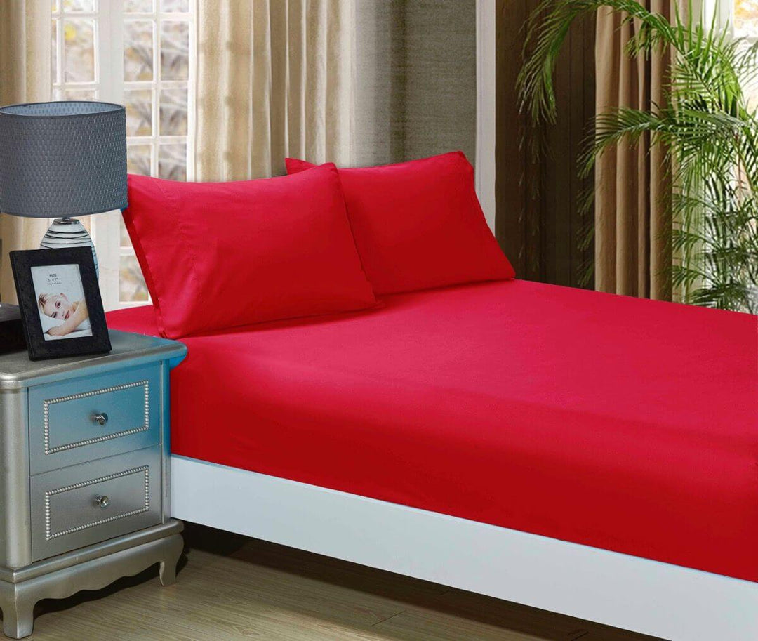 DSZ Product, feed-cond-new, feed-sl-DSZ Freight Payable1000Tc Ultra Soft Fitted Sheet & 2 Pillowcases Set - Double Size Bed - Red - Premium Home & Garden > Bedding > Bed Sheets from Fabric Fantastic ! Shop Online Buy Now at S & D's Value Store Family Business Best Customer ServiceDSZ Product, feed-cond-new, feed-sl-DSZ Freight Payable