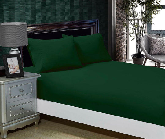 DSZ Product, feed-cond-new, feed-sl-DSZ Freight Payable1000Tc Ultra Soft Fitted Sheet & 2 Pillowcases Set - Double Size Bed - Dark Green - Premium Home & Garden > Bedding > Bed Sheets from Fabric Fantastic ! Shop Online Buy Now at S & D's Value Store Family Business Best Customer ServiceDSZ Product, feed-cond-new, feed-sl-DSZ Freight Payable