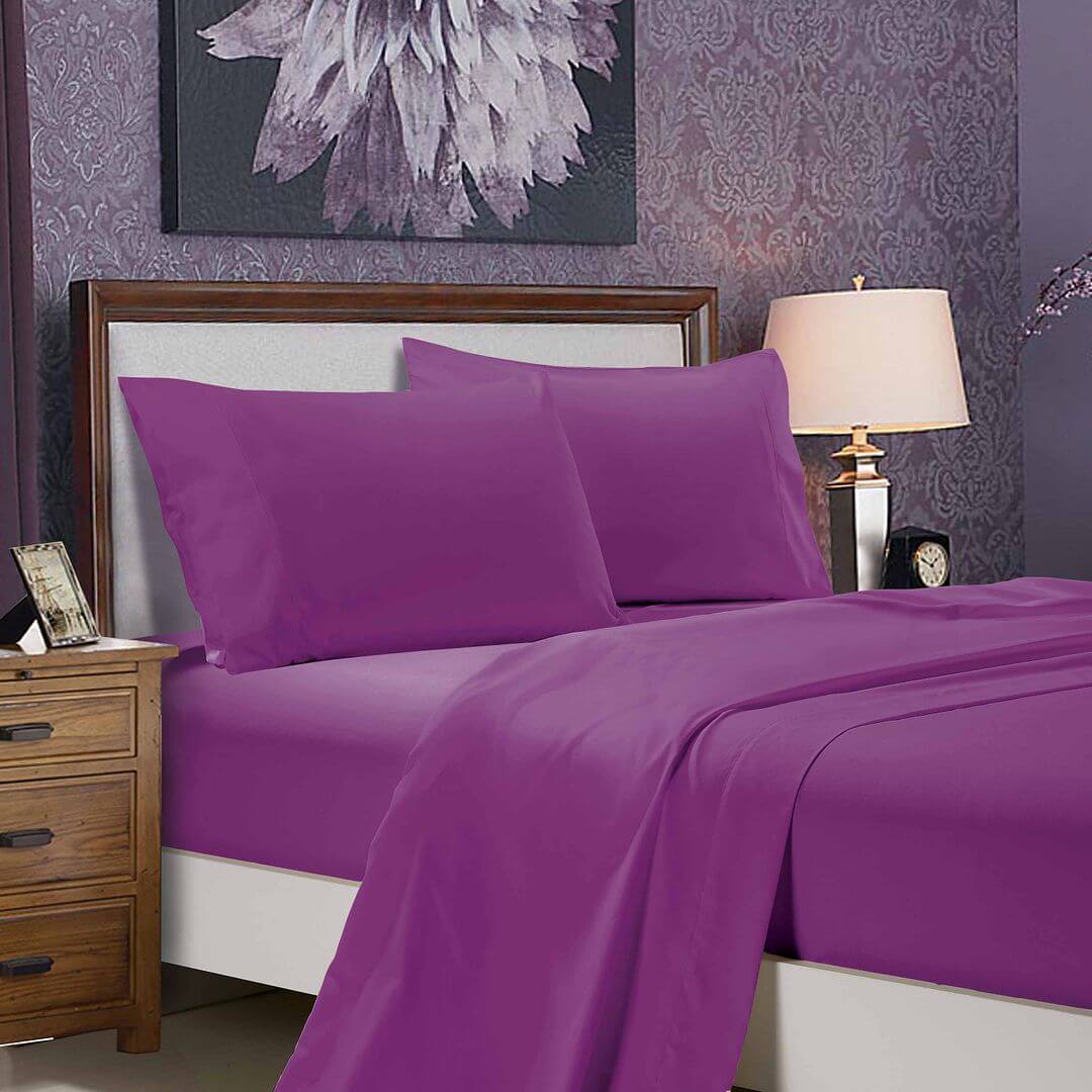 DSZ Product, feed-cond-new, feed-sl-DSZ Freight Payable1000Tc Ultra Soft Double Size Bed Purple Flat & Fitted Sheet Set - Premium Home & Garden > Bedding > Bed Sheets from Fabric Fantastic ! Shop Online Buy Now at S & D's Value Store Family Business Best Customer ServiceDSZ Product, feed-cond-new, feed-sl-DSZ Freight Payable