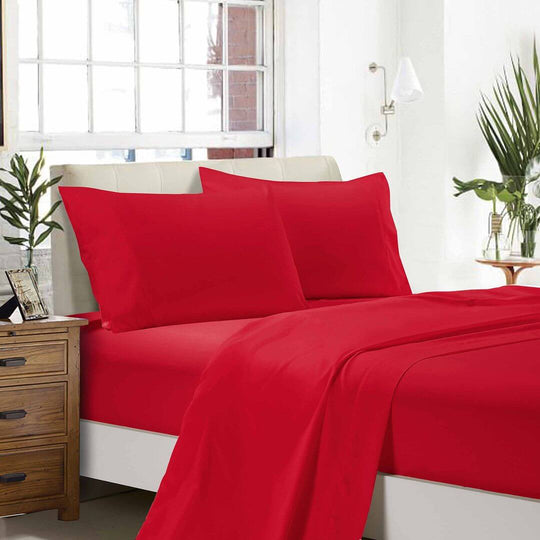 DSZ Product, feed-cond-new, feed-sl-DSZ Freight Payable1000Tc Ultra Soft Double Size Bed Red Flat & Fitted Sheet Set - Premium Home & Garden > Bedding > Bed Sheets from Fabric Fantastic ! Shop Online Buy Now at S & D's Value Store Family Business Best Customer ServiceDSZ Product, feed-cond-new, feed-sl-DSZ Freight Payable