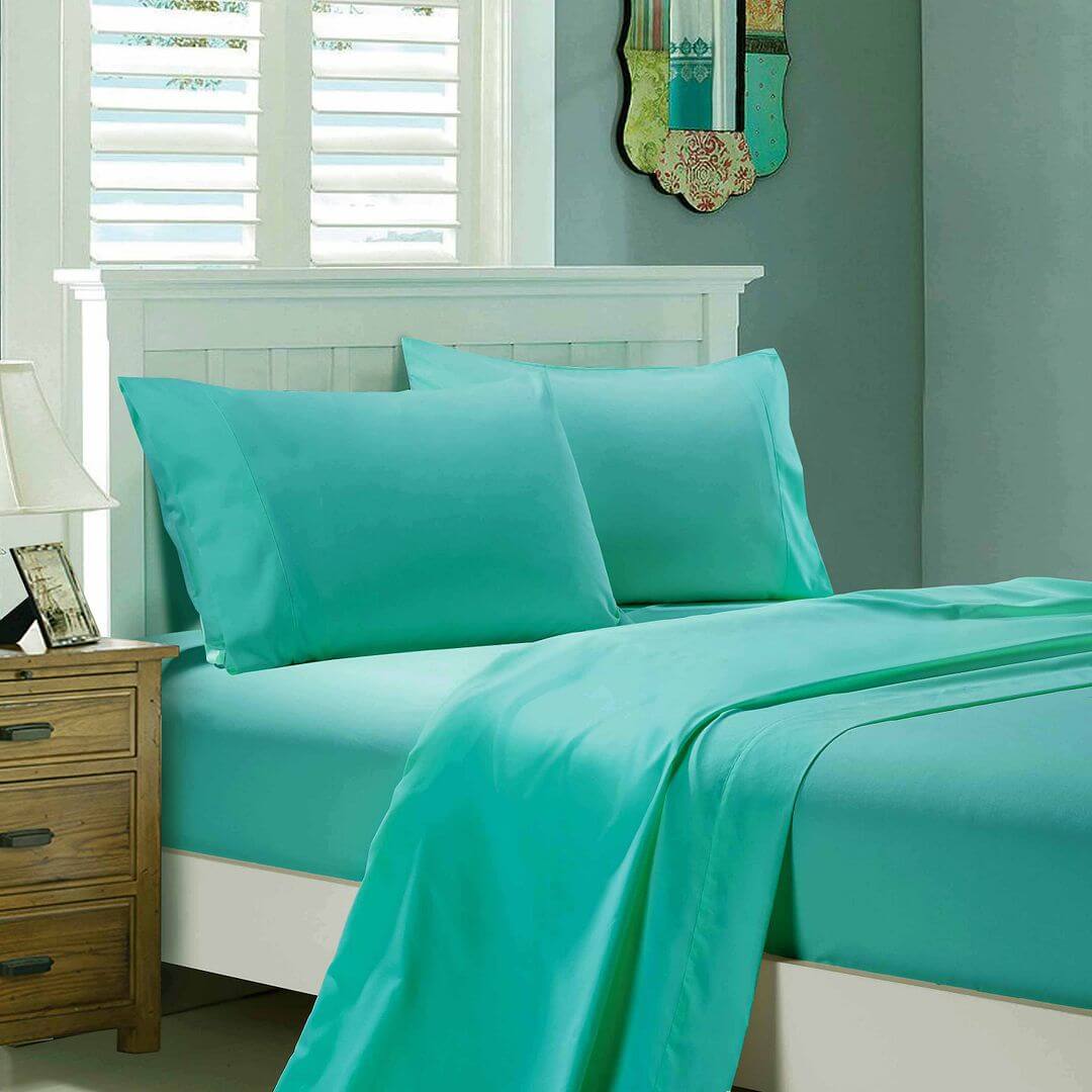 DSZ Product, feed-cond-new, feed-sl-DSZ Freight Payable1000Tc Ultra Soft Double Size Bed Teal Flat & Fitted Sheet Set - Premium Home & Garden > Bedding > Bed Sheets from Fabric Fantastic ! Shop Online Buy Now at S & D's Value Store Family Business Best Customer ServiceDSZ Product, feed-cond-new, feed-sl-DSZ Freight Payable