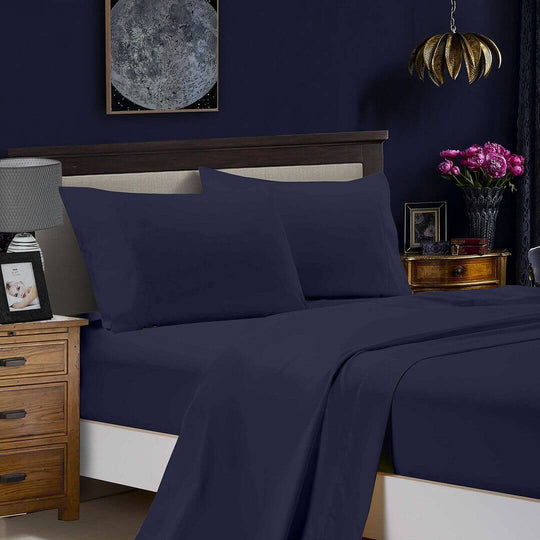 DSZ Product, feed-cond-new, feed-sl-DSZ Freight Payable1000Tc Ultra Soft Double Size Bed Midnight Blue Flat & Fitted Sheet Set - Premium Home & Garden > Bedding > Bed Sheets from Fabric Fantastic ! Shop Online Buy Now at S & D's Value Store Family Business Best Customer ServiceDSZ Product, feed-cond-new, feed-sl-DSZ Freight Payable