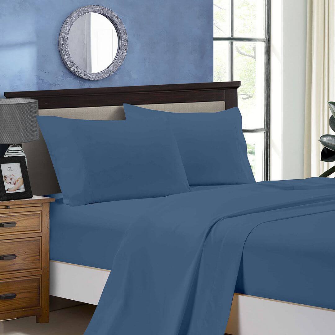 DSZ Product, feed-cond-new, feed-sl-DSZ Freight Payable1000Tc King Size Bed Soft Flat & Fitted Sheet Set Greyish Blue - Premium Home & Garden > Bedding > Bed Sheets from Fabric Fantastic ! Shop Online Buy Now at S & D's Value Store Family Business Best Customer ServiceDSZ Product, feed-cond-new, feed-sl-DSZ Freight Payable