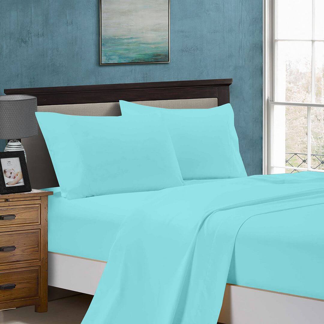 DSZ Product, feed-cond-new, feed-sl-DSZ Freight Payable1000Tc King Size Bed Soft Flat & Fitted Sheet Set Aqua - Premium Home & Garden > Bedding > Bed Sheets from Fabric Fantastic ! Shop Online Buy Now at S & D's Value Store Family Business Best Customer ServiceDSZ Product, feed-cond-new, feed-sl-DSZ Freight Payable