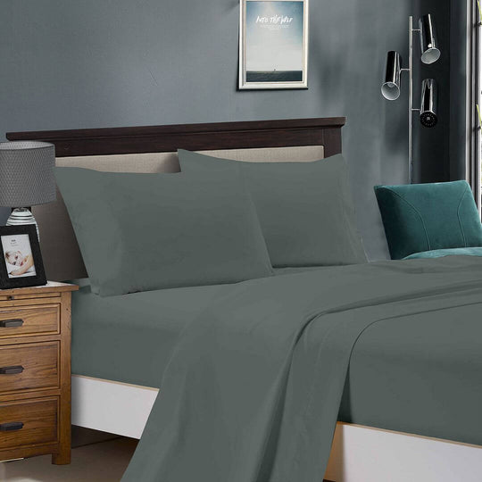 DSZ Product, feed-cond-new, feed-sl-DSZ Freight Payable1000Tc Ultra Soft Queen Size Bed Charcoal Flat & Fitted Sheet Set - Premium Home & Garden > Bedding > Bed Sheets from Fabric Fantastic ! Shop Online Buy Now at S & D's Value Store Family Business Best Customer ServiceDSZ Product, feed-cond-new, feed-sl-DSZ Freight Payable