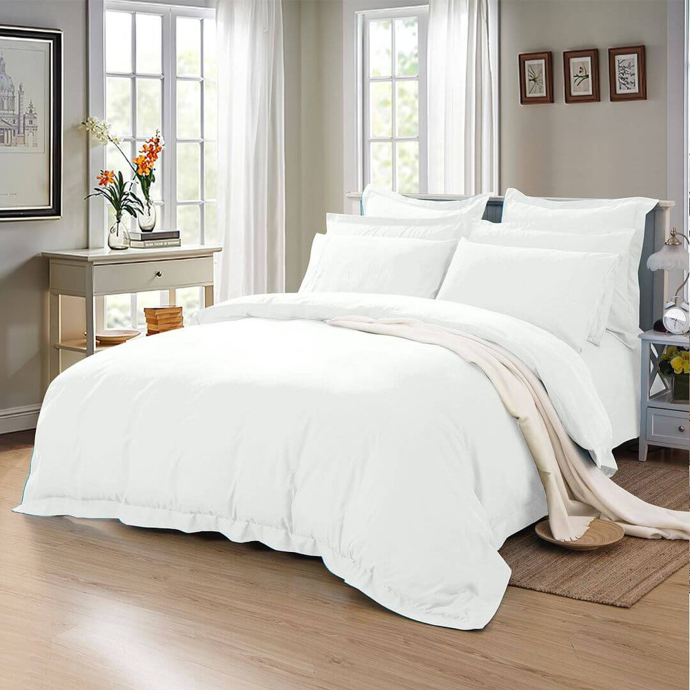 DSZ Product, feed-cond-new, feed-sl-DSZ Freight Payable1000Tc Tailored Double Size White Duvet Quilt Cover Set - Premium Home & Garden > Bedding > Duvet Covers from Fabric Fantastic ! Shop Online Buy Now at S & D's Value Store Family Business Best Customer ServiceDSZ Product, feed-cond-new, feed-sl-DSZ Freight Payable