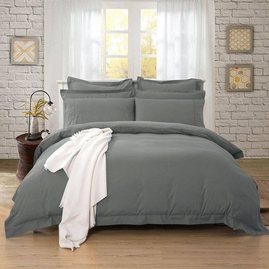 DSZ Product, feed-cond-new, feed-sl-DSZ Freight Payable1000Tc Tailored Double Size Quilt/Duvet Cover Set - Charcoal - Premium Home & Garden > Bedding > Duvet Covers from Fabric Fantastic ! Shop Online Buy Now at S & D's Value Store Family Business Best Customer ServiceDSZ Product, feed-cond-new, feed-sl-DSZ Freight Payable