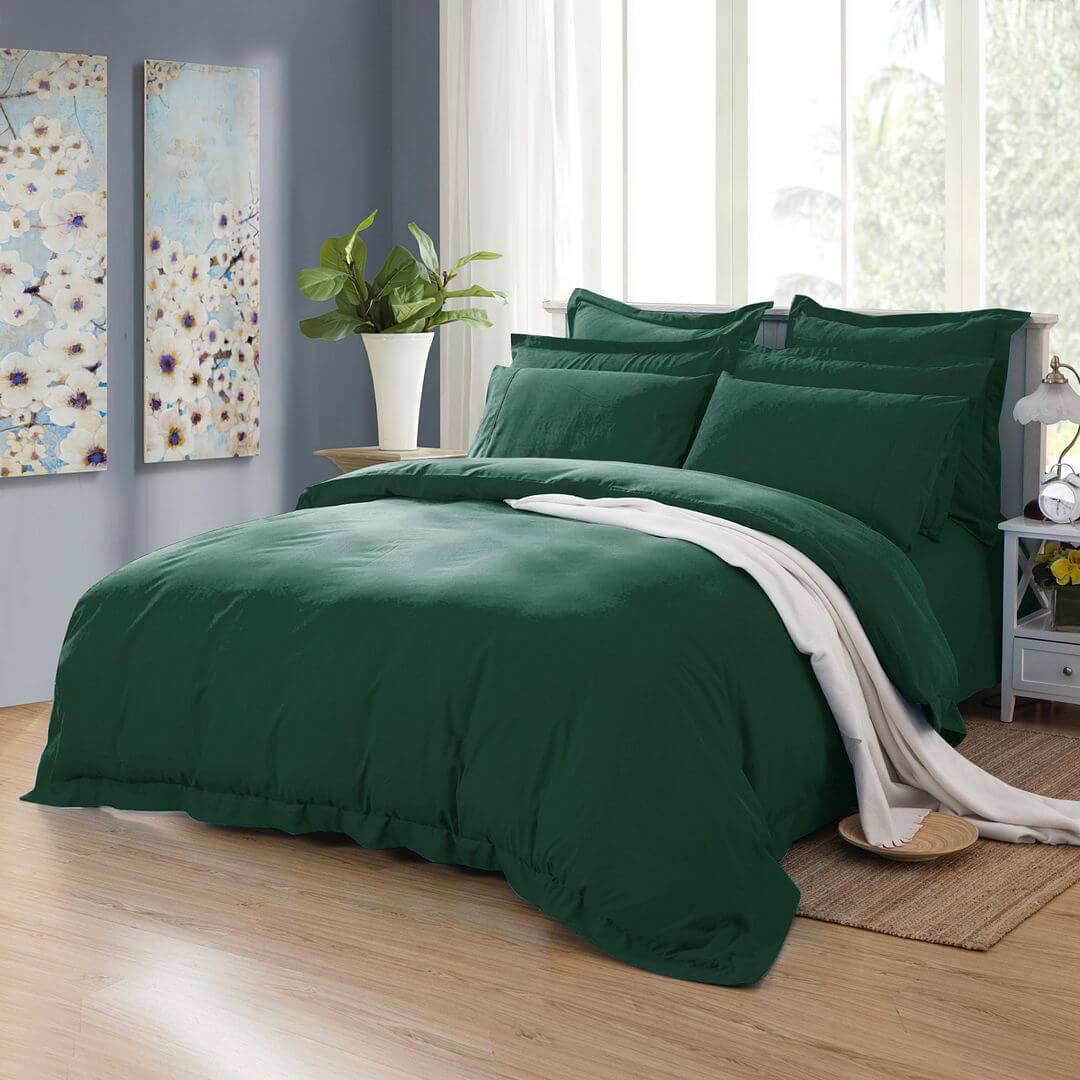 DSZ Product, feed-cond-new, feed-sl-DSZ Freight Payable1000Tc Tailored Double Size Quilt/Duvet Cover Set - Dark Green - Premium Home & Garden > Bedding > Duvet Covers from Fabric Fantastic ! Shop Online Buy Now at S & D's Value Store Family Business Best Customer ServiceDSZ Product, feed-cond-new, feed-sl-DSZ Freight Payable