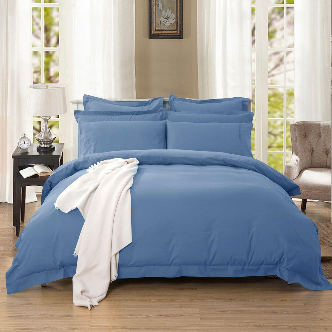 DSZ Product, feed-cond-new, feed-sl-DSZ Freight Payable1000Tc Tailored Double Size Quilt/Duvet Cover Set - Greyish Blue - Premium Home & Garden > Bedding > Duvet Covers from Fabric Fantastic ! Shop Online Buy Now at S & D's Value Store Family Business Best Customer ServiceDSZ Product, feed-cond-new, feed-sl-DSZ Freight Payable