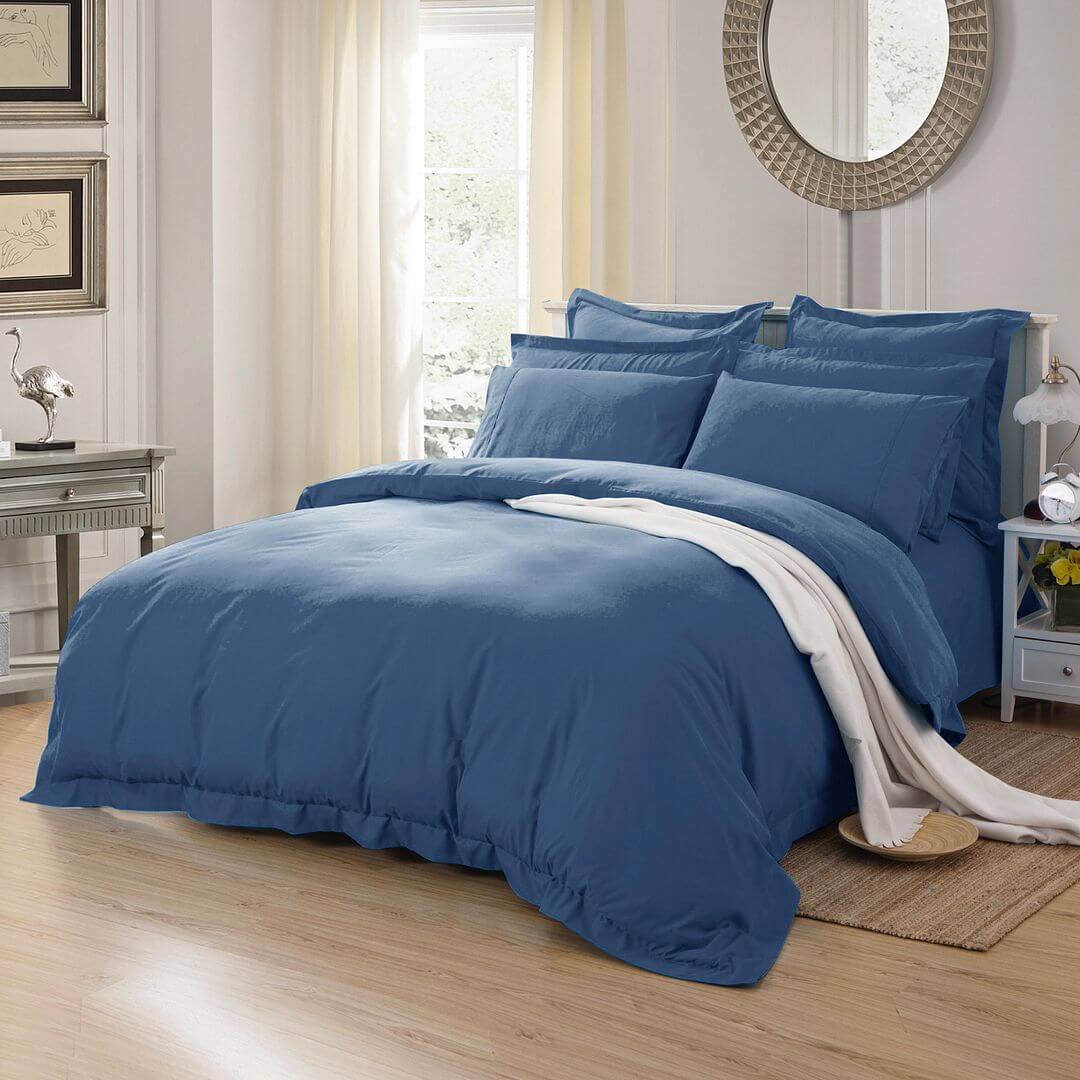 DSZ Product, feed-cond-new, feed-sl-DSZ Freight Payable1000Tc Tailored Double Size Quilt/Duvet Cover Set - Greyish Blue - Premium Home & Garden > Bedding > Duvet Covers from Fabric Fantastic ! Shop Online Buy Now at S & D's Value Store Family Business Best Customer ServiceDSZ Product, feed-cond-new, feed-sl-DSZ Freight Payable