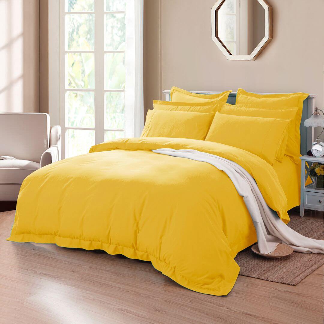 DSZ Product, feed-cond-new, feed-sl-DSZ Freight PayableTailored 1000Tc Ultra Soft Double Size Yellow Duvet Quilt Cover Set - Premium Home & Garden > Bedding > Duvet Covers from Fabric Fantastic ! Shop Online Buy Now at S & D's Value Store Family Business Best Customer ServiceDSZ Product, feed-cond-new, feed-sl-DSZ Freight Payable