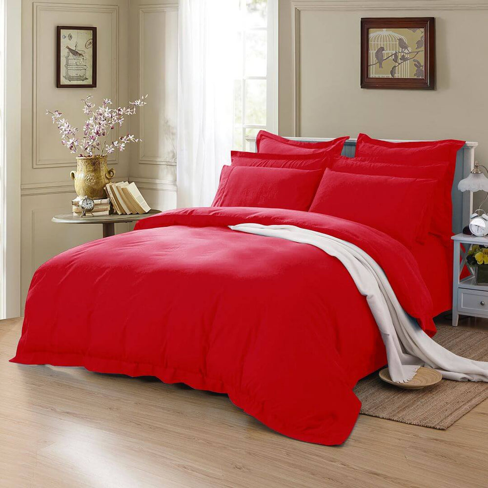 DSZ Product, feed-cond-new, feed-sl-DSZ Freight Payable1000Tc Tailored Double Size Red Duvet Quilt Cover Set - Premium Home & Garden > Bedding > Duvet Covers from Fabric Fantastic ! Shop Online Buy Now at S & D's Value Store Family Business Best Customer ServiceDSZ Product, feed-cond-new, feed-sl-DSZ Freight Payable