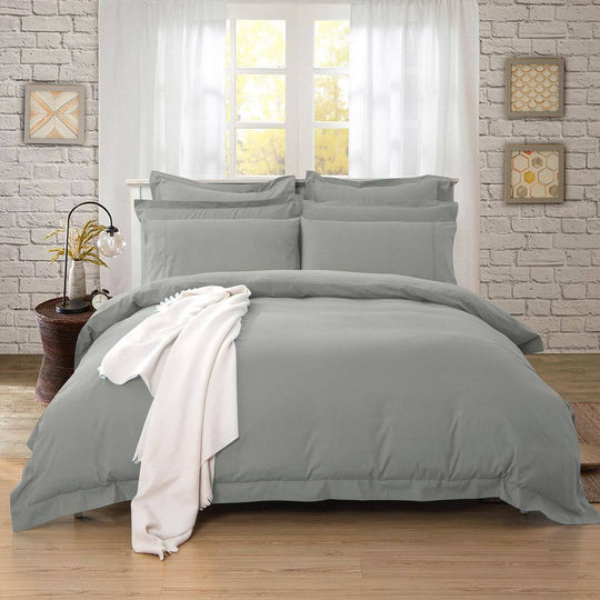 DSZ Product, feed-cond-new, feed-sl-DSZ Freight Payable1000Tc Tailored Double Size Grey Duvet Quilt Cover Set - Premium Home & Garden > Bedding > Duvet Covers from Fabric Fantastic ! Shop Online Buy Now at S & D's Value Store Family Business Best Customer ServiceDSZ Product, feed-cond-new, feed-sl-DSZ Freight Payable