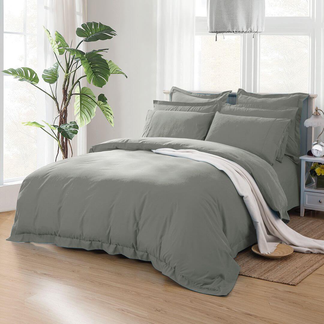 DSZ Product, feed-cond-new, feed-sl-DSZ Freight Payable1000Tc Tailored Double Size Grey Duvet Quilt Cover Set - Premium Home & Garden > Bedding > Duvet Covers from Fabric Fantastic ! Shop Online Buy Now at S & D's Value Store Family Business Best Customer ServiceDSZ Product, feed-cond-new, feed-sl-DSZ Freight Payable