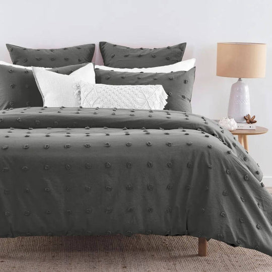 DSZ Product, feed-cond-new, feed-sl-DSZ Freight PayableTufted Dot Jacquard King Size Grey Duvet Quilt Cover Set - Premium Home & Garden > Bedding > Duvet Covers from Fabric Fantastic ! Shop Online Buy Now at S & D's Value Store Family Business Best Customer ServiceDSZ Product, feed-cond-new, feed-sl-DSZ Freight Payable