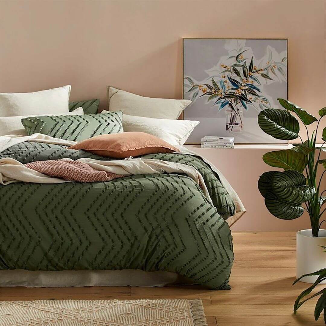 DSZ Product, feed-cond-new, feed-sl-DSZ Freight PayableTufted Boho Wave Jacquard Quilt Cover Set -  Dark Green - King Size - Premium Home & Garden > Bedding > Duvet Covers from Fabric Fantastic ! Shop Online Buy Now at S & D's Value Store Family Business Best Customer ServiceDSZ Product, feed-cond-new, feed-sl-DSZ Freight Payable