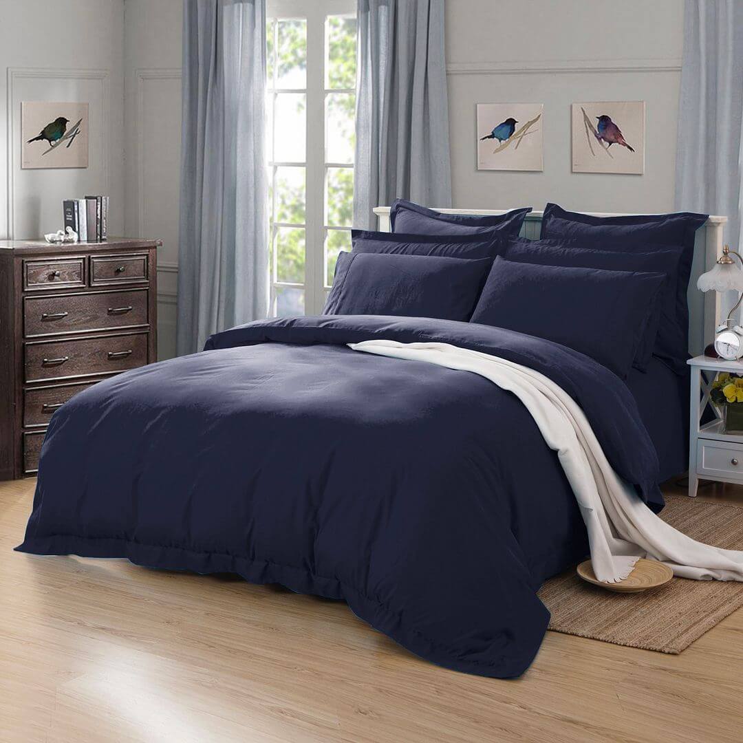 DSZ Product, feed-cond-new, feed-sl-DSZ Freight Payable1000Tc Tailored King Size Quilt/Duvet Cover Set - Midnight Blue - Premium Home & Garden > Bedding > Duvet Covers from Fabric Fantastic ! Shop Online Buy Now at S & D's Value Store Family Business Best Customer ServiceDSZ Product, feed-cond-new, feed-sl-DSZ Freight Payable