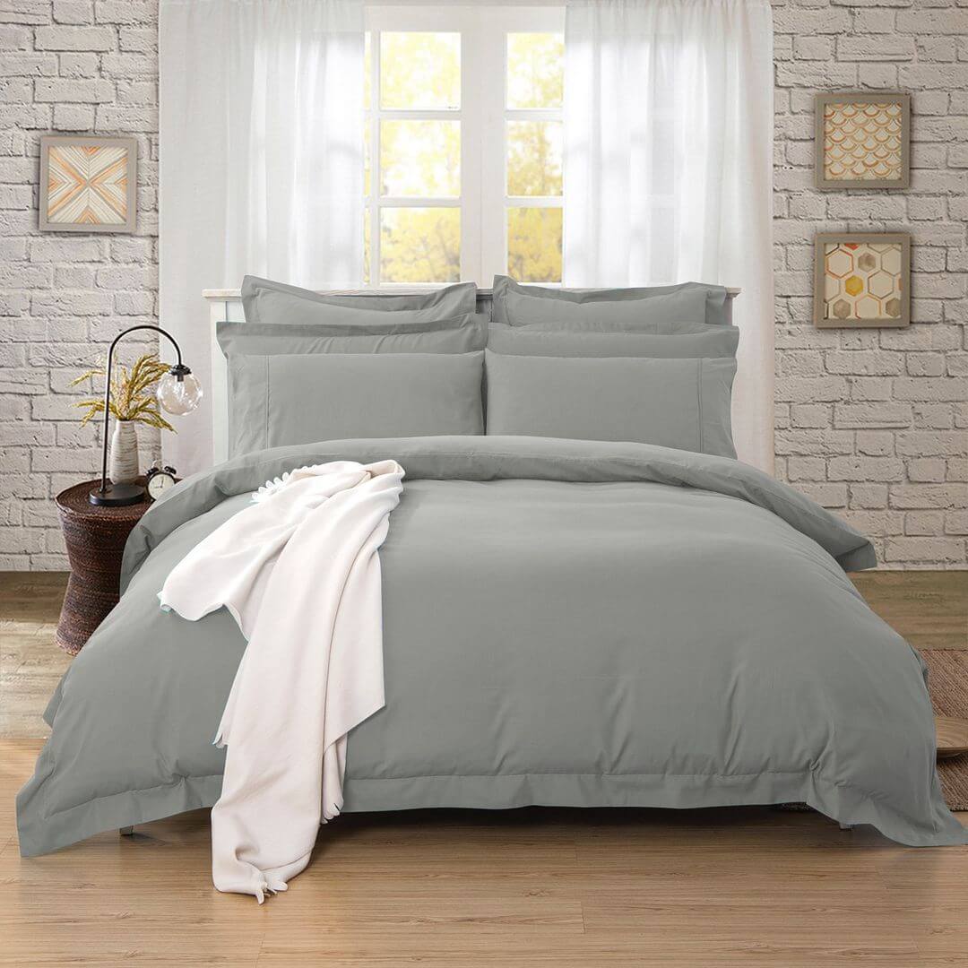 DSZ Product, feed-cond-new, feed-sl-DSZ Freight Payable1000Tc Tailored King Size Grey Duvet Quilt Cover Set - Premium Home & Garden > Bedding > Duvet Covers from Fabric Fantastic ! Shop Online Buy Now at S & D's Value Store Family Business Best Customer ServiceDSZ Product, feed-cond-new, feed-sl-DSZ Freight Payable