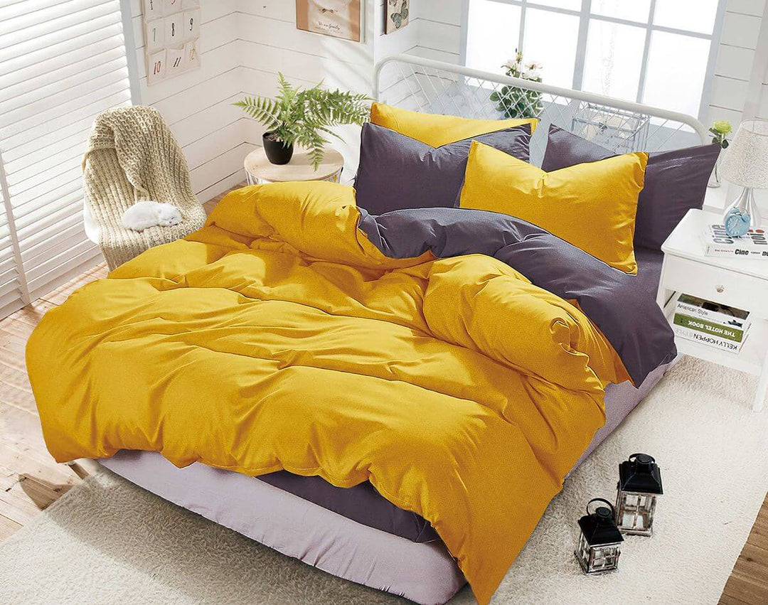 DSZ Product, feed-cond-new, feed-sl-DSZ Freight Payable1000Tc Reversible Queen Size Yellow And Grey Duvet Quilt Cover Set - Premium Home & Garden > Bedding > Duvet Covers from Fabric Fantastic ! Shop Online Buy Now at S & D's Value Store Family Business Best Customer ServiceDSZ Product, feed-cond-new, feed-sl-DSZ Freight Payable