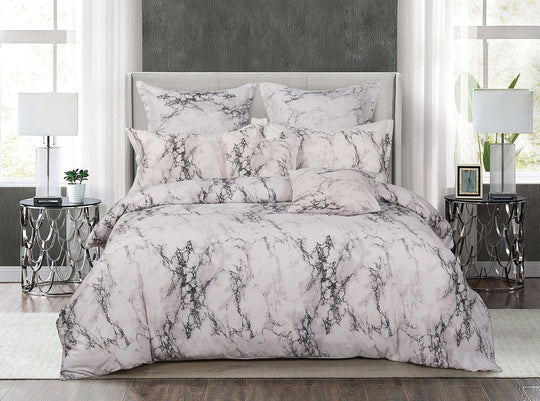 DSZ Product, feed-cond-new, feed-sl-DSZ Freight PayableWhite Marble Double Size Duvet Quilt Cover Set - Premium Home & Garden > Bedding > Duvet Covers from Fabric Fantastic ! Shop Online Buy Now at S & D's Value Store Family Business Best Customer ServiceDSZ Product, feed-cond-new, feed-sl-DSZ Freight Payable