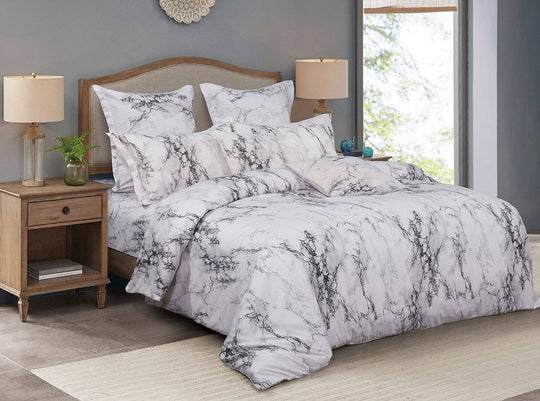 DSZ Product, feed-cond-new, feed-sl-DSZ Freight PayableWhite Marble Double Size Duvet Quilt Cover Set - Premium Home & Garden > Bedding > Duvet Covers from Fabric Fantastic ! Shop Online Buy Now at S & D's Value Store Family Business Best Customer ServiceDSZ Product, feed-cond-new, feed-sl-DSZ Freight Payable