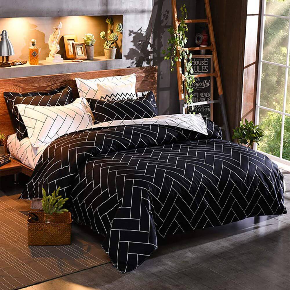 DSZ Product, feed-cond-new, feed-sl-DSZ Freight PayableBlack&White King Size Duvet Quilt Cover Set - Premium Home & Garden > Bedding > Duvet Covers from Fabric Fantastic ! Shop Online Buy Now at S & D's Value Store Family Business Best Customer ServiceDSZ Product, feed-cond-new, feed-sl-DSZ Freight Payable