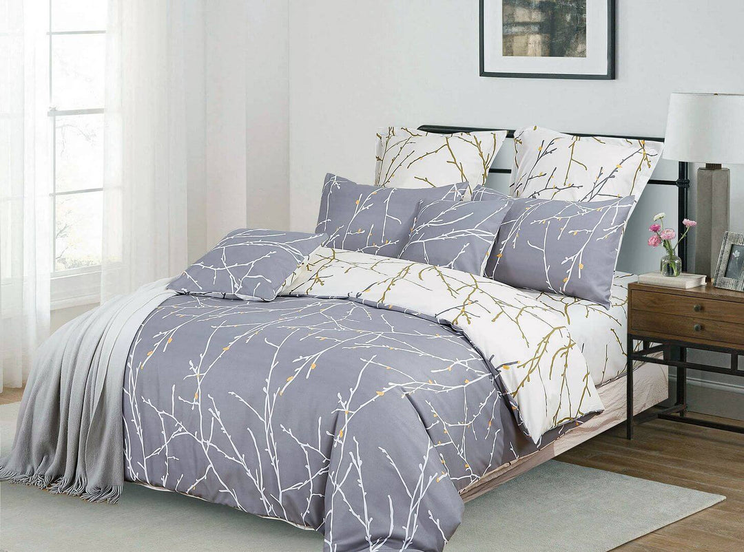 DSZ Product, feed-cond-new, feed-sl-DSZ Freight PayableTree Reversible King Size Grey Duvet Quilt Cover Set - Premium Home & Garden > Bedding > Duvet Covers from Fabric Fantastic ! Shop Online Buy Now at S & D's Value Store Family Business Best Customer ServiceDSZ Product, feed-cond-new, feed-sl-DSZ Freight Payable