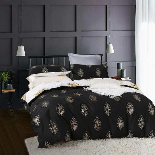 DSZ Product, feed-cond-new, feed-sl-DSZ Freight PayableReversible Design King Size Black Gold Duvet Quilt Cover Set - Premium Home & Garden > Bedding > Duvet Covers from Fabric Fantastic ! Shop Online Buy Now at S & D's Value Store Family Business Best Customer ServiceDSZ Product, feed-cond-new, feed-sl-DSZ Freight Payable