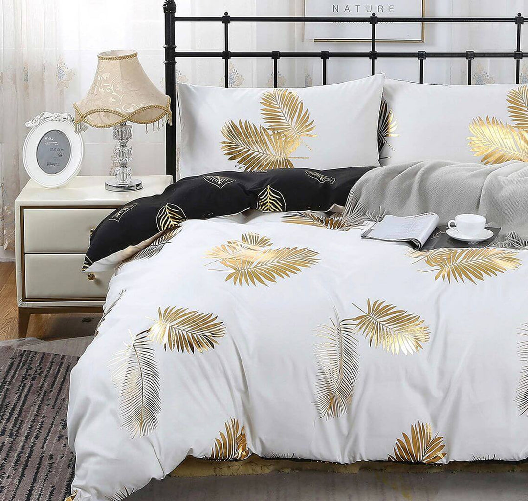 DSZ Product, feed-cond-new, feed-sl-DSZ Freight PayableReversible Design Leaves King Size Bed Quilt/Duvet Cover Set - Premium Home & Garden > Bedding > Duvet Covers from Fabric Fantastic ! Shop Online Buy Now at S & D's Value Store Family Business Best Customer ServiceDSZ Product, feed-cond-new, feed-sl-DSZ Freight Payable