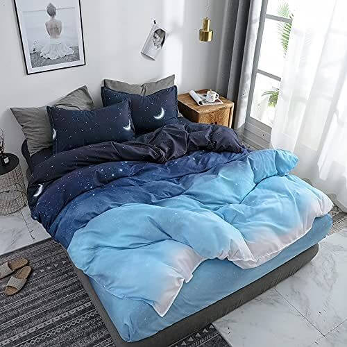 DSZ Product, feed-cond-new, feed-sl-DSZ Freight PayableNight Blue Queen Size Duvet Quilt Cover Set - Premium Home & Garden > Bedding > Duvet Covers from Fabric Fantastic ! Shop Online Buy Now at S & D's Value Store Family Business Best Customer ServiceDSZ Product, feed-cond-new, feed-sl-DSZ Freight Payable