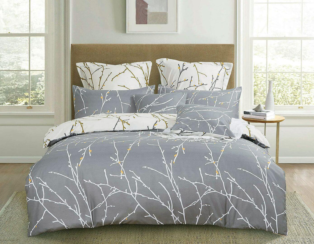 DSZ Product, feed-cond-new, feed-sl-DSZ Freight PayableTree Reversible Super King Size Grey Duvet Quilt Cover Set - Premium Home & Garden > Bedding > Duvet Covers from Fabric Fantastic ! Shop Online Buy Now at S & D's Value Store Family Business Best Customer ServiceDSZ Product, feed-cond-new, feed-sl-DSZ Freight Payable