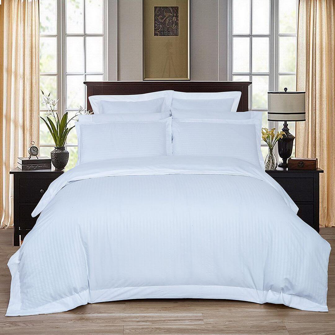 DSZ Product, feed-cond-new, feed-sl-DSZ Freight Payable1000Tc Ultra Soft Striped King Size White Duvet Quilt Cover Set - Premium Home & Garden > Bedding > Duvet Covers from Fabric Fantastic ! Shop Online Buy Now at S & D's Value Store Family Business Best Customer ServiceDSZ Product, feed-cond-new, feed-sl-DSZ Freight Payable