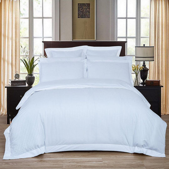 DSZ Product, feed-cond-new, feed-sl-DSZ Freight Payable1000Tc Ultra Soft Striped King Size White Duvet Quilt Cover Set - Premium Home & Garden > Bedding > Duvet Covers from Fabric Fantastic ! Shop Online Buy Now at S & D's Value Store Family Business Best Customer ServiceDSZ Product, feed-cond-new, feed-sl-DSZ Freight Payable