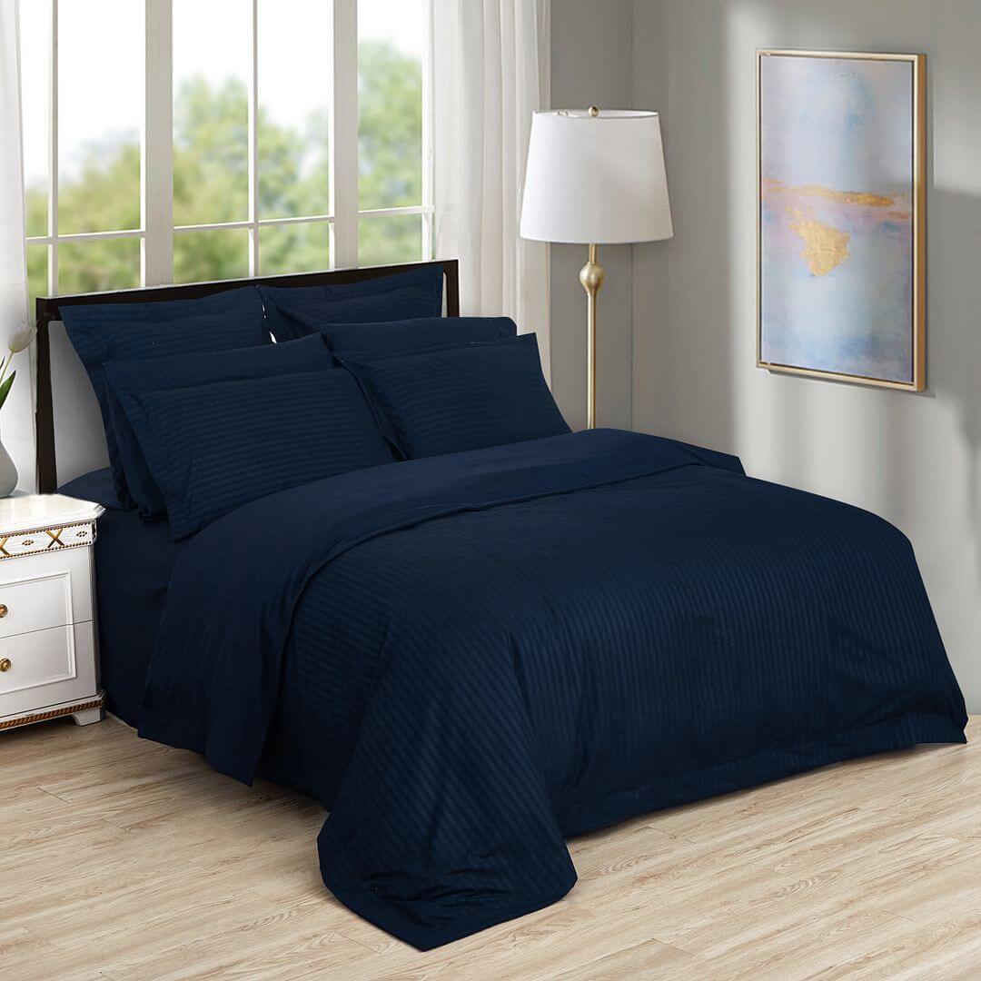 DSZ Product, feed-cond-new, feed-sl-DSZ Freight Payable1000Tc Ultra Soft Striped King Size Midnight Blue Duvet Quilt Cover Set - Premium Home & Garden > Bedding > Duvet Covers from Fabric Fantastic ! Shop Online Buy Now at S & D's Value Store Family Business Best Customer ServiceDSZ Product, feed-cond-new, feed-sl-DSZ Freight Payable