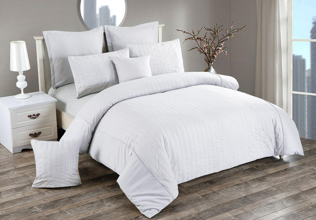 DSZ Product, feed-cond-new, feed-sl-DSZ Freight PayableSeersucker King Size White Duvet Quilt Cover Set - Premium Home & Garden > Bedding > Duvet Covers from Fabric Fantastic ! Shop Online Buy Now at S & D's Value Store Family Business Best Customer ServiceDSZ Product, feed-cond-new, feed-sl-DSZ Freight Payable