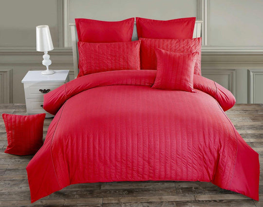 DSZ Product, feed-cond-new, feed-sl-DSZ Freight PayableSeersucker King Size Quilt/Duvet Cover Set - Red - Premium Home & Garden > Bedding > Duvet Covers from Fabric Fantastic ! Shop Online Buy Now at S & D's Value Store Family Business Best Customer ServiceDSZ Product, feed-cond-new, feed-sl-DSZ Freight Payable