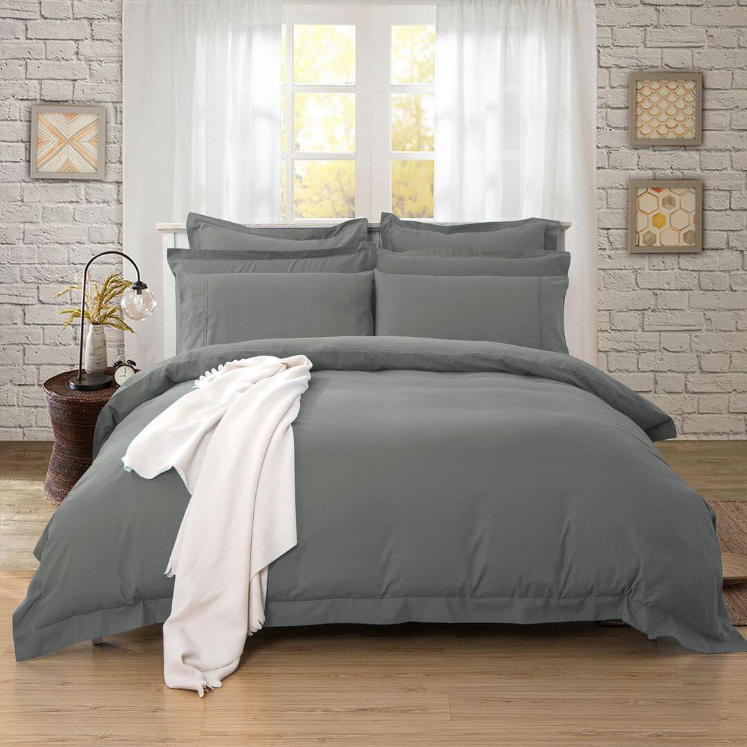 DSZ Product, feed-cond-new, feed-sl-DSZ Freight Payable1000Tc Tailored Queen Size Quilt/Duvet Cover Set - Charcoal - Premium Home & Garden > Bedding > Duvet Covers from Fabric Fantastic ! Shop Online Buy Now at S & D's Value Store Family Business Best Customer ServiceDSZ Product, feed-cond-new, feed-sl-DSZ Freight Payable