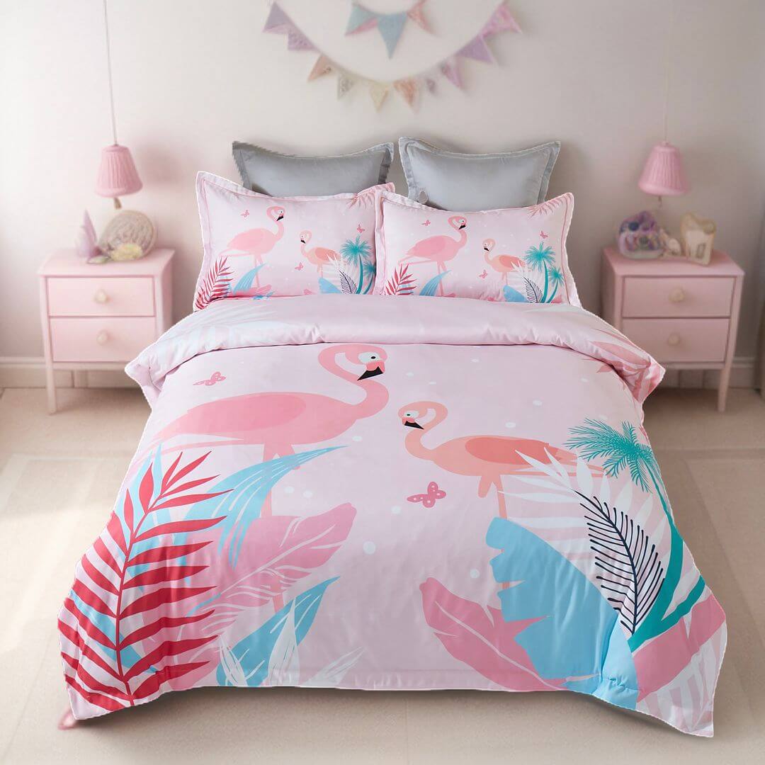 DSZ Product, feed-cond-new, feed-sl-DSZ Freight PayableFlamingo Kids Quilt Cover Set - King Single Size - Premium Home & Garden > Bedding > Duvet Covers from Fabric Fantastic ! Shop Online Buy Now at S & D's Value Store Family Business Best Customer ServiceDSZ Product, feed-cond-new, feed-sl-DSZ Freight Payable