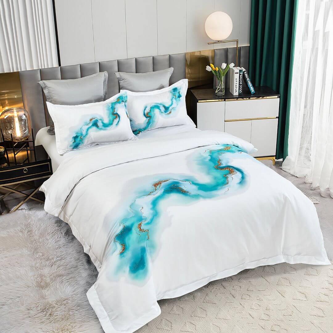 DSZ Product, feed-cond-new, feed-sl-DSZ Freight PayableOcean Marble Quilt Cover Set - Queen Size - Premium Home & Garden > Bedding > Duvet Covers from Fabric Fantastic ! Shop Online Buy Now at S & D's Value Store Family Business Best Customer ServiceDSZ Product, feed-cond-new, feed-sl-DSZ Freight Payable