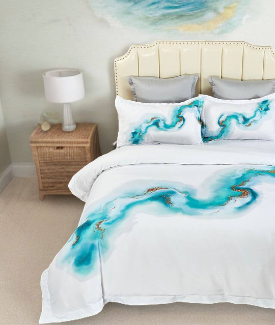 DSZ Product, feed-cond-new, feed-sl-DSZ Freight PayableOcean Marble Quilt Cover Set - Queen Size - Premium Home & Garden > Bedding > Duvet Covers from Fabric Fantastic ! Shop Online Buy Now at S & D's Value Store Family Business Best Customer ServiceDSZ Product, feed-cond-new, feed-sl-DSZ Freight Payable