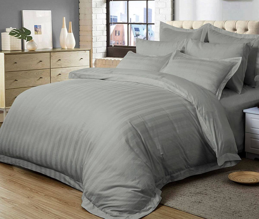 DSZ Product, feed-cond-new, feed-sl-DSZ Freight Payable1000Tc Ultra Soft Striped King Size Grey Duvet Quilt Cover Set - Premium Home & Garden > Bedding > Duvet Covers from Fabric Fantastic ! Shop Online Buy Now at S & D's Value Store Family Business Best Customer ServiceDSZ Product, feed-cond-new, feed-sl-DSZ Freight Payable