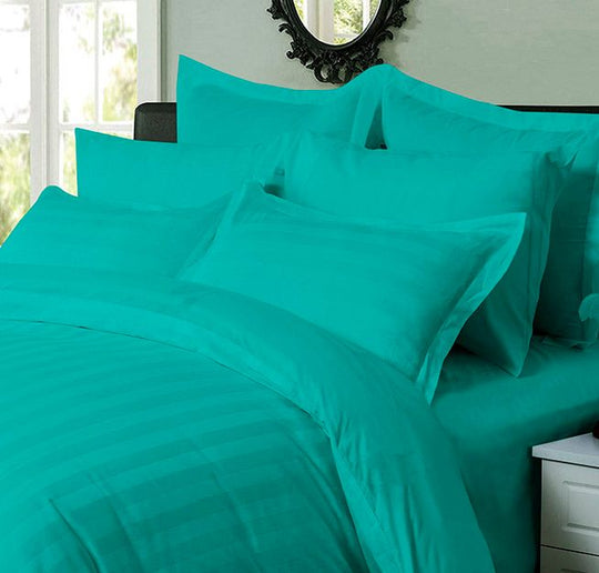 DSZ Product, feed-cond-new, feed-sl-DSZ Freight Payable1000Tc Ultra Soft Striped Queen Size Teal Duvet Quilt Cover Set - Premium Home & Garden > Bedding > Duvet Covers from Fabric Fantastic ! Shop Online Buy Now at S & D's Value Store Family Business Best Customer ServiceDSZ Product, feed-cond-new, feed-sl-DSZ Freight Payable