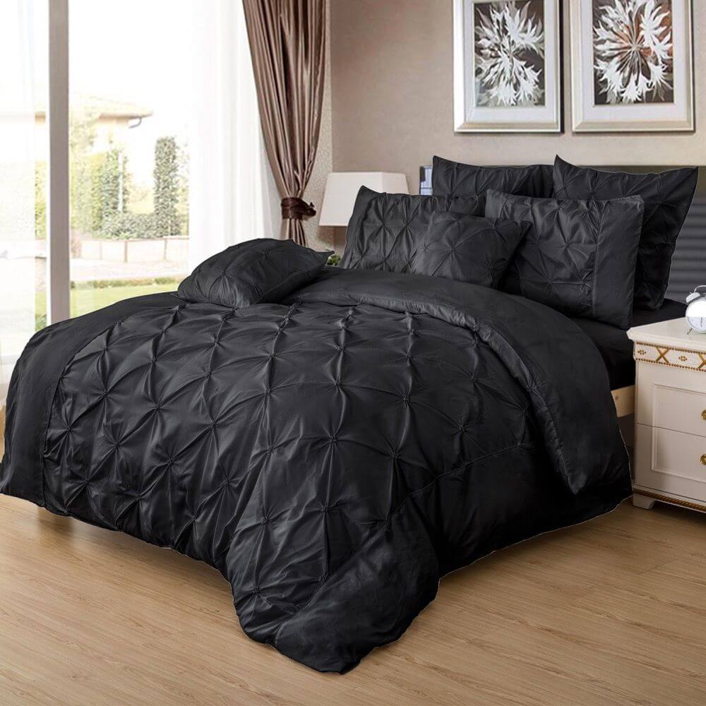 DSZ Product, feed-cond-new, feed-sl-DSZ Freight PayableDiamond Pintuck Double Size Black Duvet Quilt Cover Set - Premium Home & Garden > Bedding > Duvet Covers from Fabric Fantastic ! Shop Online Buy Now at S & D's Value Store Family Business Best Customer ServiceDSZ Product, feed-cond-new, feed-sl-DSZ Freight Payable