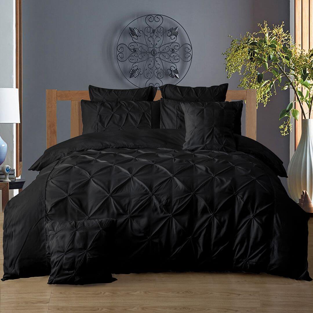 DSZ Product, feed-cond-new, feed-sl-DSZ Freight PayableDiamond Pintuck Double Size Black Duvet Quilt Cover Set - Premium Home & Garden > Bedding > Duvet Covers from Fabric Fantastic ! Shop Online Buy Now at S & D's Value Store Family Business Best Customer ServiceDSZ Product, feed-cond-new, feed-sl-DSZ Freight Payable